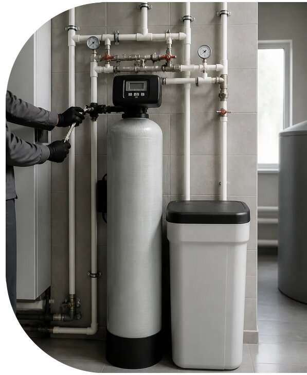 Монтаж системы умягчения воды в Краснотурьинске от 10633 р. | АПаруса-Кту